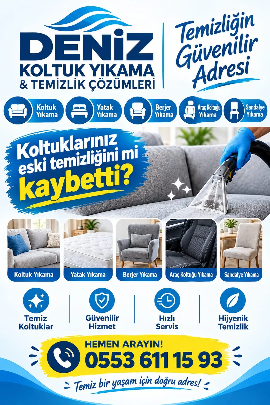 Temizliğe özenle yaklaşıyoruz